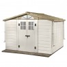 Casetta da Giardino in Resina Tuscany Evo 280 con Pavimentazione inclusa, colore Beige, 261x309x225h cm