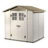 Casetta da Giardino in Resina Tuscany Evo 240 con Pavimentazione inclusa, colore Beige, 181x220x216h cm