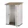 Tuscany Evo 100 Una Porta centrale Casetta da Giardino Beige in resina  95x139x201h cm con Pavimentazione inclusa