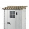 Tuscany Evo 100 Una Porta centrale Casetta da Giardino Beige in resina  95x139x201h cm con Pavimentazione inclusa
