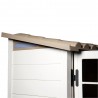 Casetta da Giardino in Resina Tuscany Evo 100 con 2 porte centrali e Pavimentazione inclusa, colore Beige, 95x139x201h cm