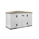 Box da Giardino in Resina Box Evo 200, con Pavimentazione inclusa, 212x88x133h cm