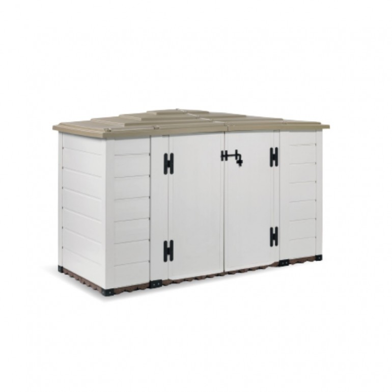 Contenitore da Giardino BOX EVO 200 in resina 212x88x133h cm con Pavimentazione inclusa