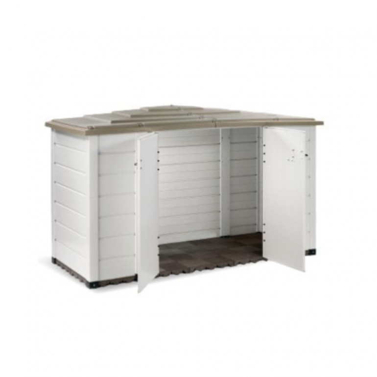 Contenitore da Giardino BOX EVO 200 in resina 212x88x133h cm con Pavimentazione inclusa
