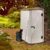 Casetta da Giardino in Resina Tuscany Evo 100.1 con porta reversibile, con Pavimentazione inclusa, colore Beige, 132x88x195h cm
