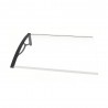 Pensilina Elite Kit con braccia nere e lastra trasparente, 100x80x28 cm