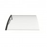 Pensilina Eco Kit con braccia nere e lastra trasparente, 100x80x28 cm
