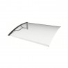 Pensilina Eco Kit con braccia nere e lastra trasparente, 100x80x28 cm