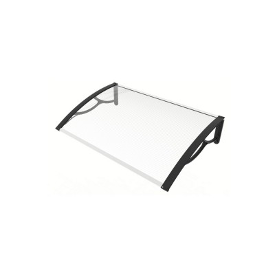 Pensilina in alluminio e policarbonato alveolare 100 x 80 x 28 cm