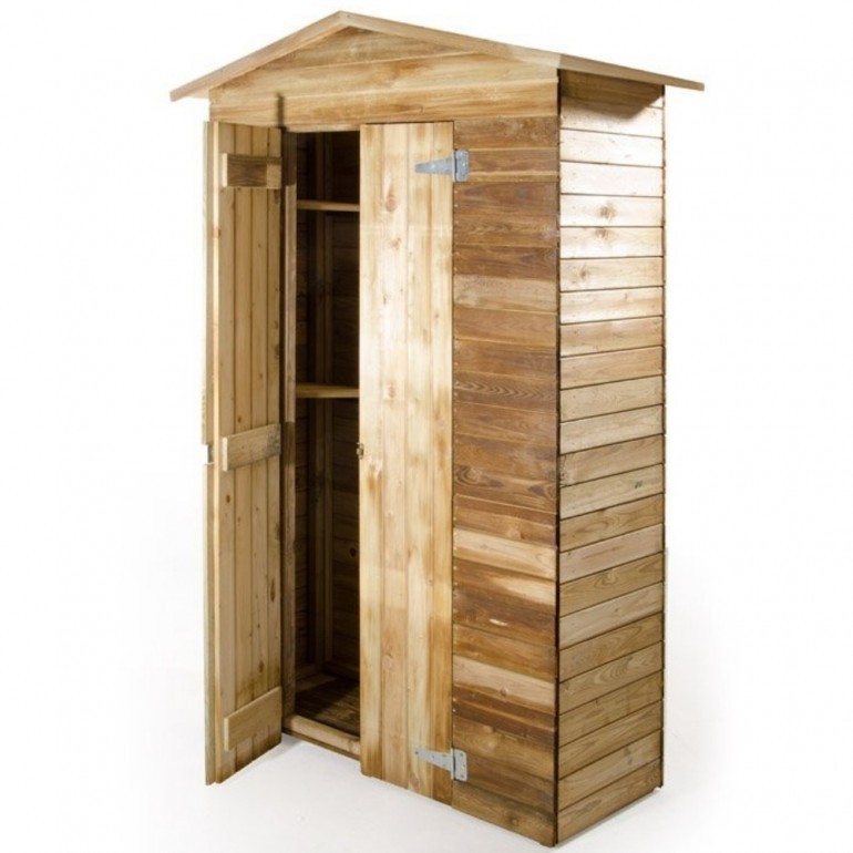 Armadio per esterni in legno impregnato con base 120x46 cm