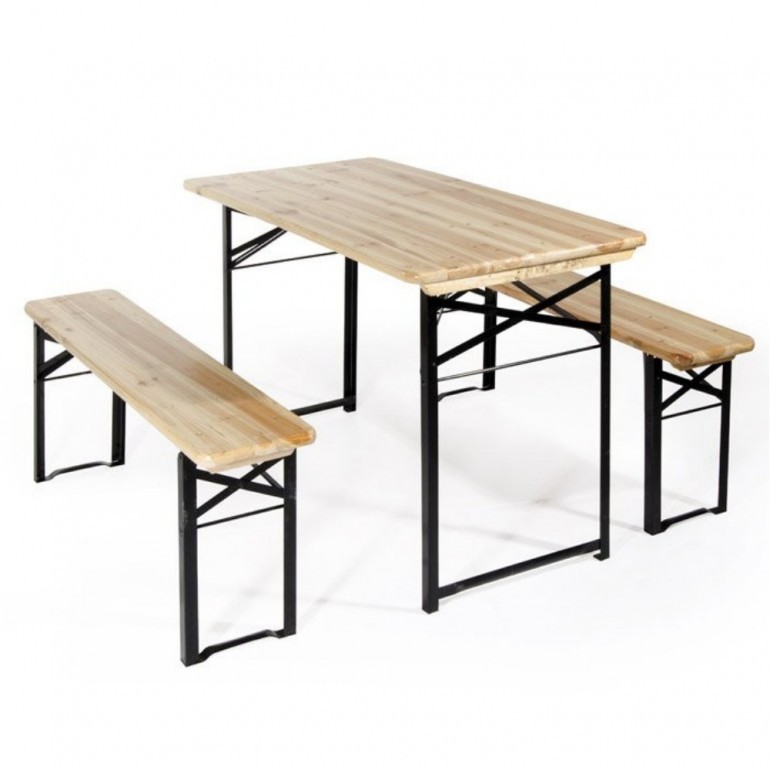 Set birreria, con tavolo e panchine