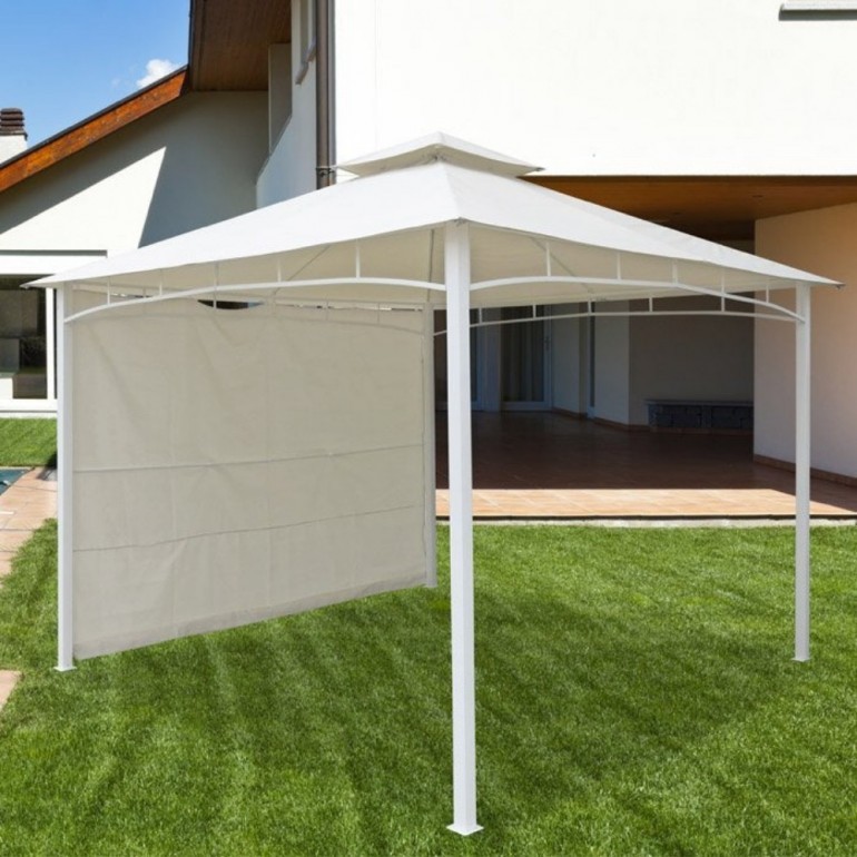 Gazebo ANTIGUA 3,30x3,30 m, colore bianco