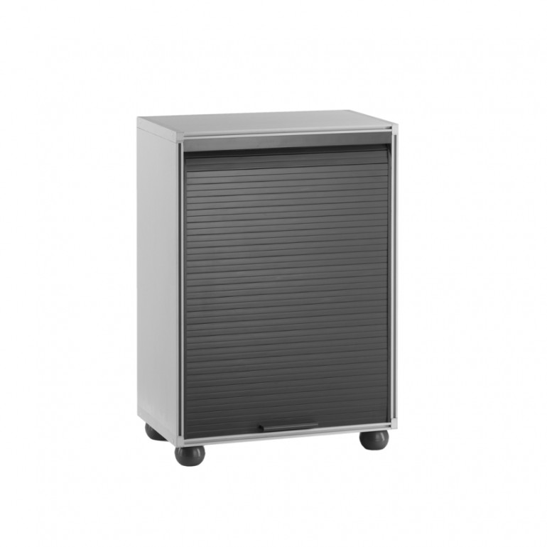 Armadio modulare salvaspazio MODULAR 80 in PVC 62,5x35x84,5h cm Grigio con serranda scorrevole