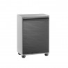 Armadio modulare salvaspazio MODULAR 80 in PVC 62,5x35x84,5h cm Grigio con serranda scorrevole