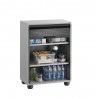 Armadio modulare salvaspazio MODULAR 80 in PVC 62,5x35x84,5h cm Grigio con serranda scorrevole