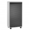 Armadio modulare salvaspazio MODULAR 120 in PVC 62,5x35x120h cm Grigio con serranda scorrevole