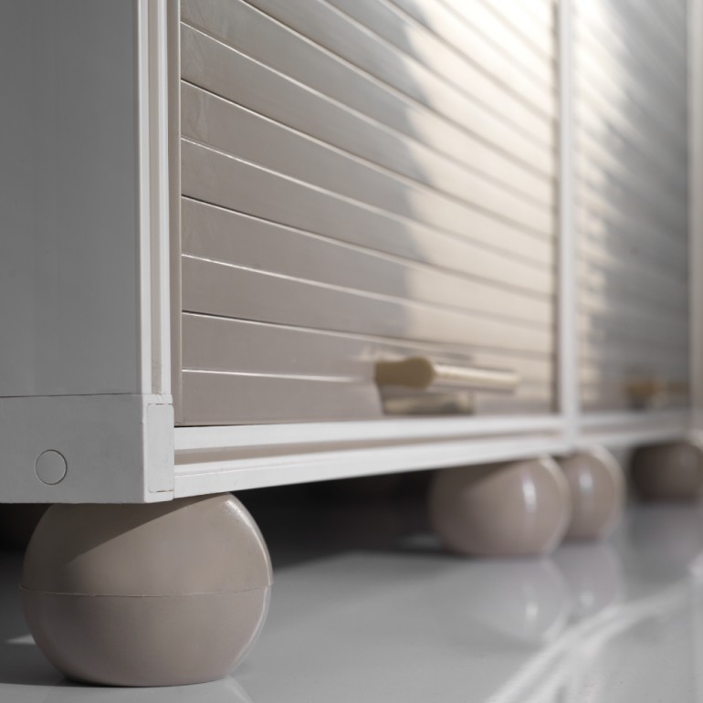 Armadio modulare salvaspazio MODULAR 80 in PVC 62,5x35x84,5h cm Beige con serranda scorrevole
