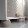 Armadio modulare salvaspazio MODULAR 80 in PVC 62,5x35x84,5h cm Beige con serranda scorrevole