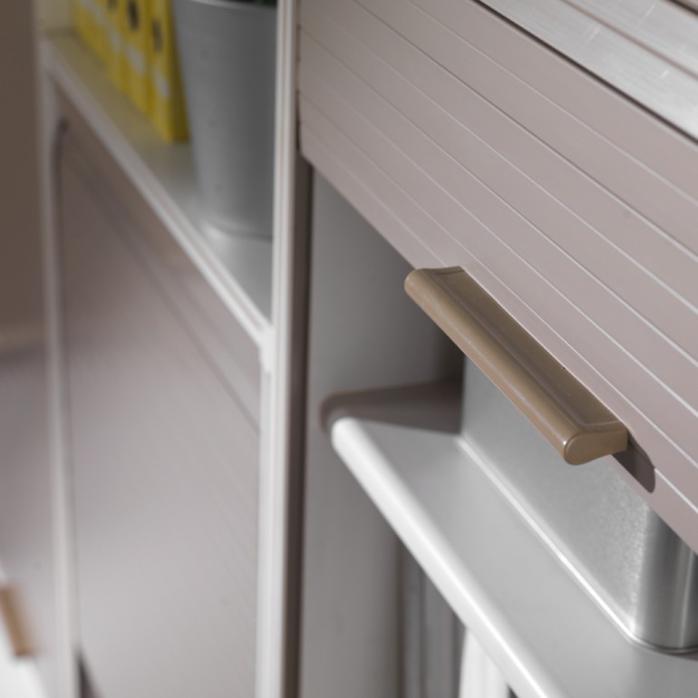 Armadio modulare salvaspazio MODULAR 80 in PVC 62,5x35x84,5h cm Beige con serranda scorrevole