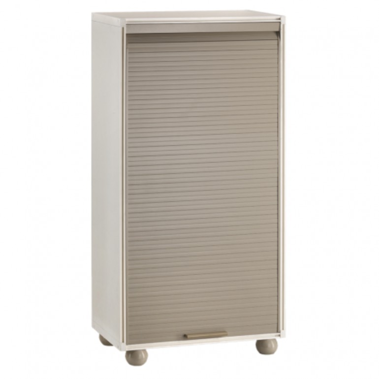 Armadio modulare salvaspazio MODULAR 120 in PVC 62,5x35x120h cm Beige con serranda scorrevole
