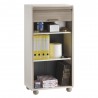 Armadio modulare salvaspazio MODULAR 120 in PVC 62,5x35x120h cm Beige con serranda scorrevole