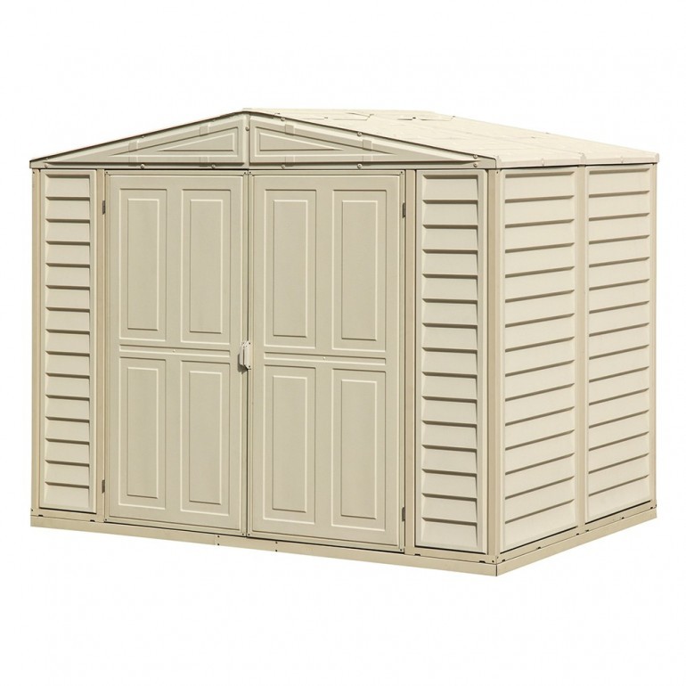 Casetta in PVC Duramate 8'x6' Duramax da giardino e cortile 161 x 240 x 185,5 cm di colore beige/avorio