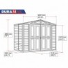 Casetta in PVC Duramate 8'x6' Duramax da giardino e cortile 161 x 240 x 185,5 cm di colore beige/avorio