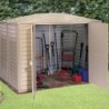 Casetta in PVC Duramate 8'x6' Duramax da giardino e cortile 161 x 240 x 185,5 cm di colore beige/avorio