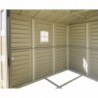 Casetta in PVC SideMate 4'x8' Duramax da giardino e cortile 240 x 247 x 235 cm colore grigio e marrone