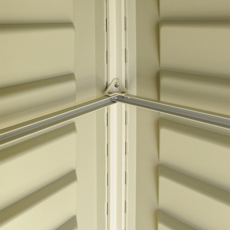 Casetta in PVC Ezooza Duraplus 8'x8' Duramax da giardino e cortile 240 x 247 x 235 cm colore grigio e marrone