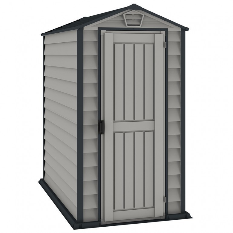 Duramax Casetta in PVC EverMore 4'x6' 104 x 180 x 192 cm da giardino e cortile in plastica colore grigio Duramax Casetta in PVC EverMore 4'x6' 104 x 180 x 192 cm da giardino e cortile in plastica colore grigio