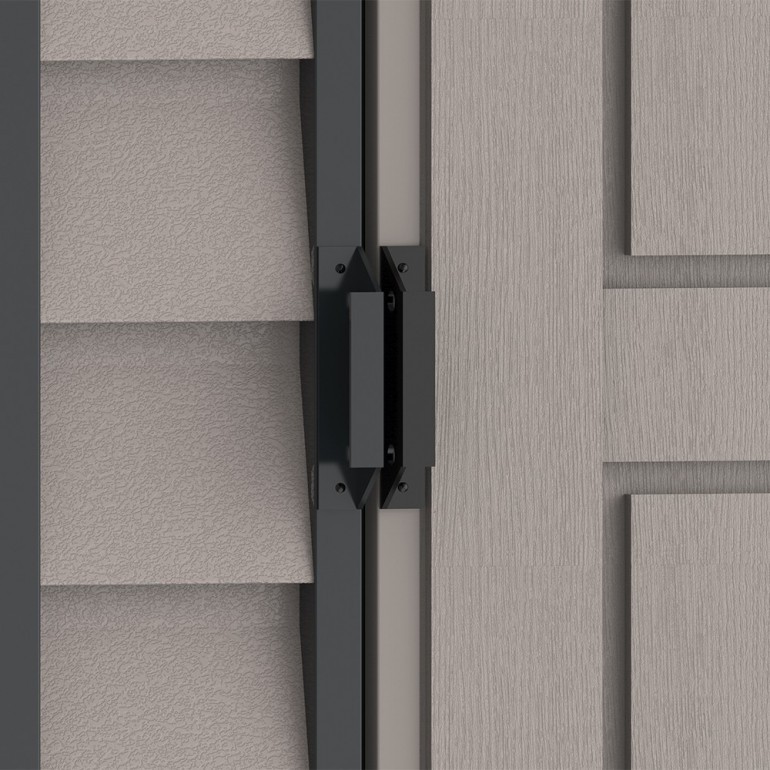 Duramax Casetta in PVC EverMore 4'x6' 104 x 180 x 192 cm da giardino e cortile in plastica colore grigio Duramax Casetta in PVC EverMore 4'x6' 104 x 180 x 192 cm da giardino e cortile in plastica colore grigio