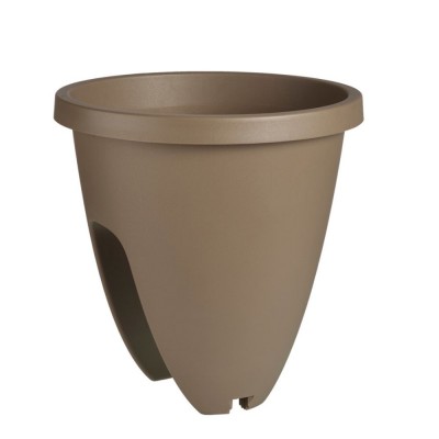 Vaso da Balcone e da Ringhiera a Ponte BALCONIA OVI con ganci inclusi, diametro 26 cm