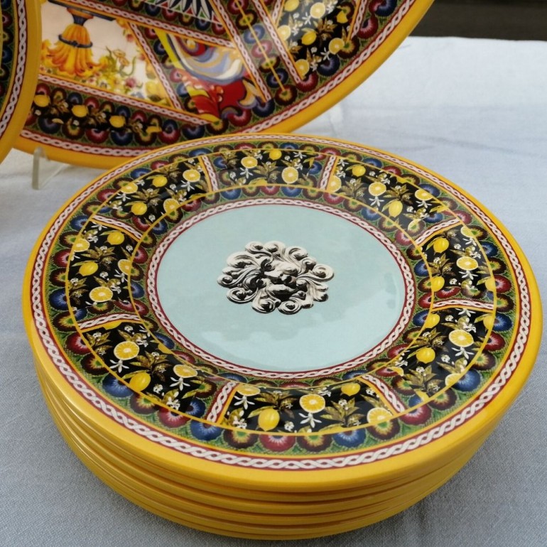 Set di 6 Piatti per Dolce in Melamina da 23 cm