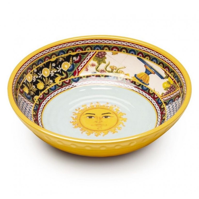 Set di 6 Piatti Fondi in Melamina da 20 cm Santa Rosalia