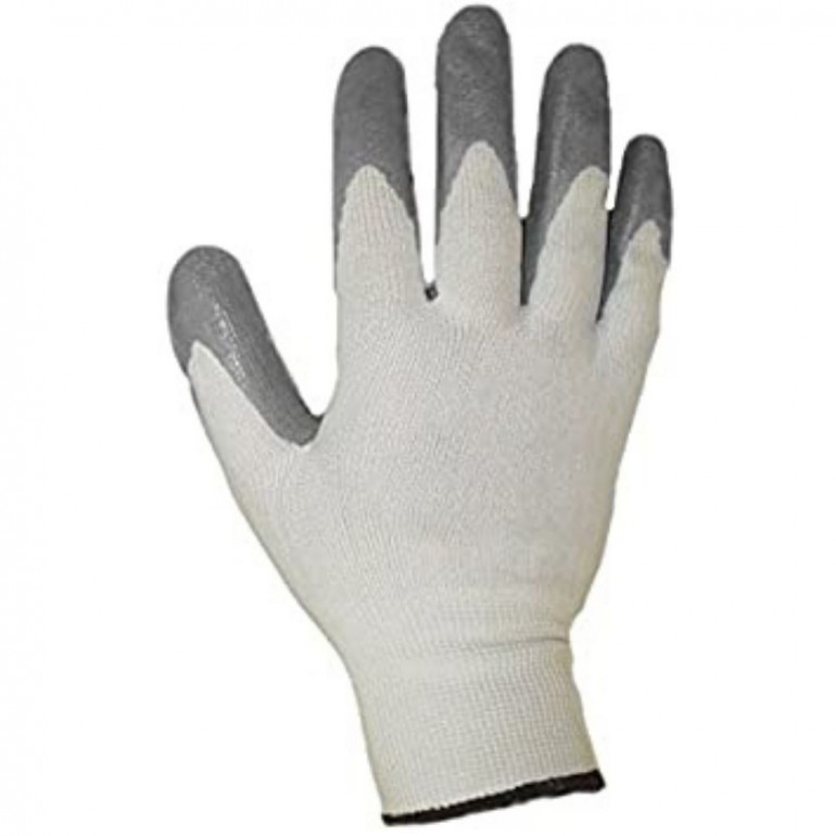 Set di 10 guanti da lavoro SEBA 500NBR ECO: Nylon spalmato in nitrile grigio certificato per il rischio meccanico