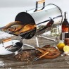 Smoker in Acciaio Inox. Affumicatore elettrico Muurikka PRO 1100 watt, 25 x 50 cm, superficie di cottura 24 x 42 cm