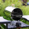 Smoker in Acciaio Inox. Affumicatore elettrico Muurikka PRO 1100 watt, 25 x 50 cm, superficie di cottura 24 x 42 cm