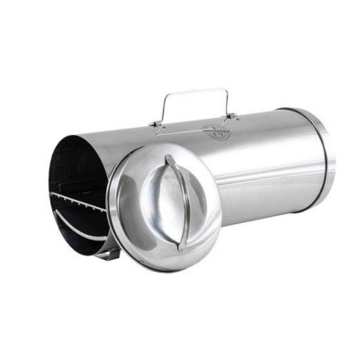 Smoker portatile in acciaio inox. Affumicatore elettrico portatile Muurikka, 16 x 40 cm, superficie di cottura 14x 38 cm