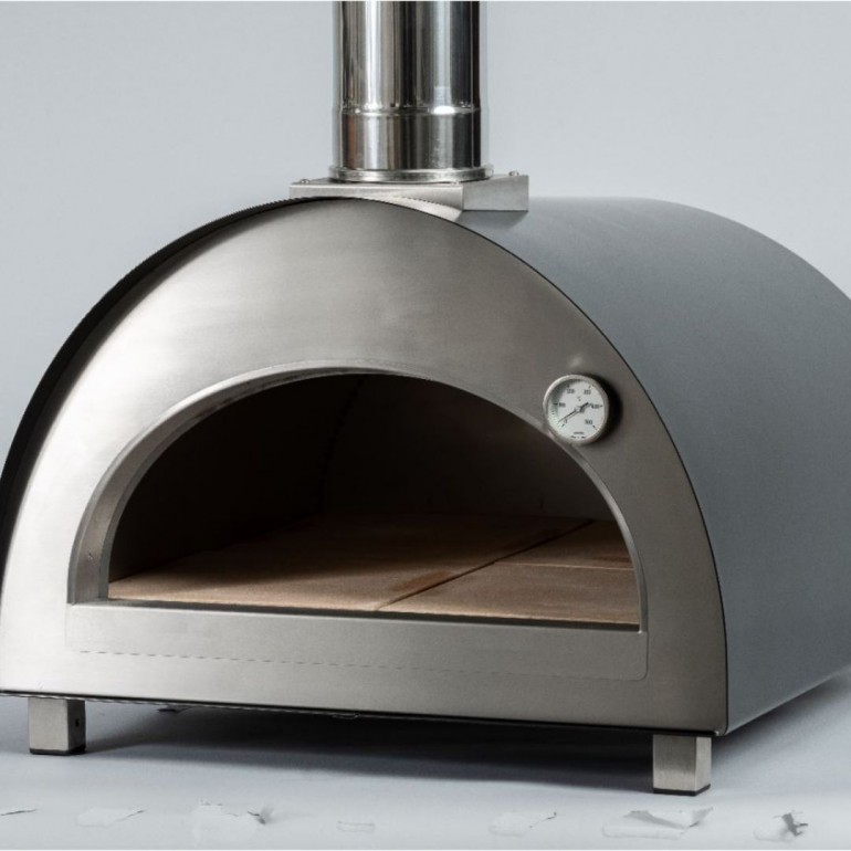 Forno per Pizza e pane Ventura “Puro” alimentato a legna. In acciaio inox. Temperatura massima 500C°