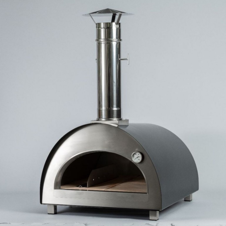 Forno per Pizza e pane Ventura “Puro Grande” alimentato a legna. In acciaio inox. Temperatura massima 500C°