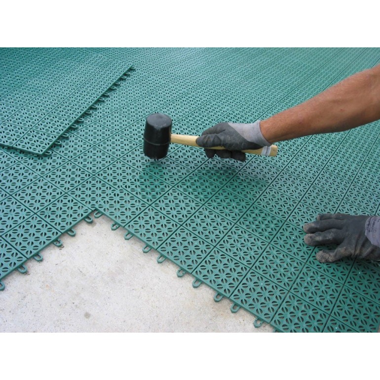 Piastrelle Flessibili in Plastica 55,5 x 55,5 cm da Esterno e Giardino. Drenanti e Autobloccanti PEZZI 110