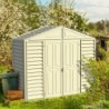 Casetta in PVC StoreMax 7'x7' Duramax da giardino e cortile 206 x 200 x 235 cm colore grigio e marrone