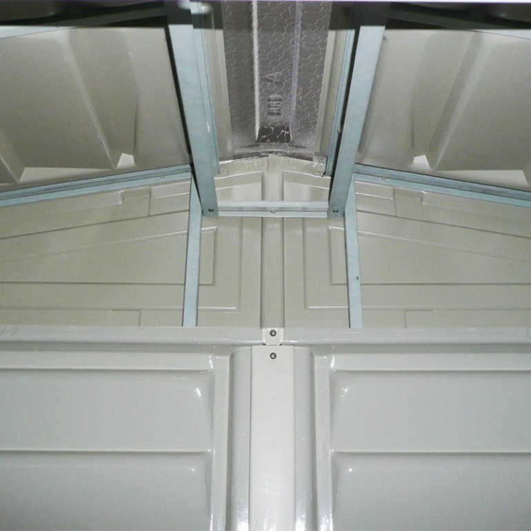 Casetta in PVC StoreMax 7'x7' Duramax da giardino e cortile 206 x 200 x 235 cm colore grigio e marrone