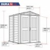 Casetta in PVC Yardmate Plus 5'x5' Duramax da giardino e cortile 161 x 171 x 210 cm colore grigio