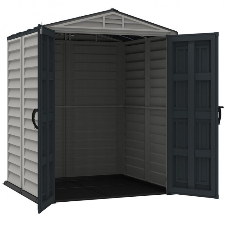 Casetta in PVC Yardmate Plus 5'x5' Duramax da giardino e cortile 161 x 171 x 210 cm colore grigio