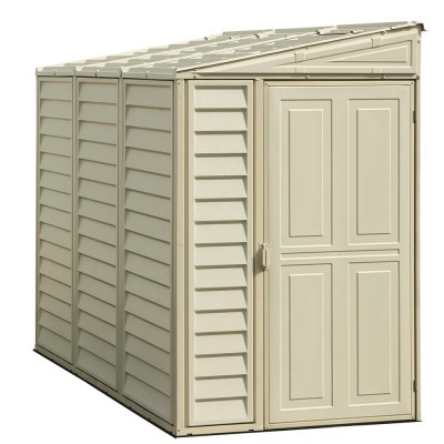 Casetta in PVC SideMate 4'x8' Duramax da giardino e cortile 122 x 240 x 188 cm colore beige/avorio
