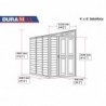 Casetta in PVC SideMate 4'x8' Duramax da giardino e cortile 122 x 240 x 188 cm colore beige/avorio