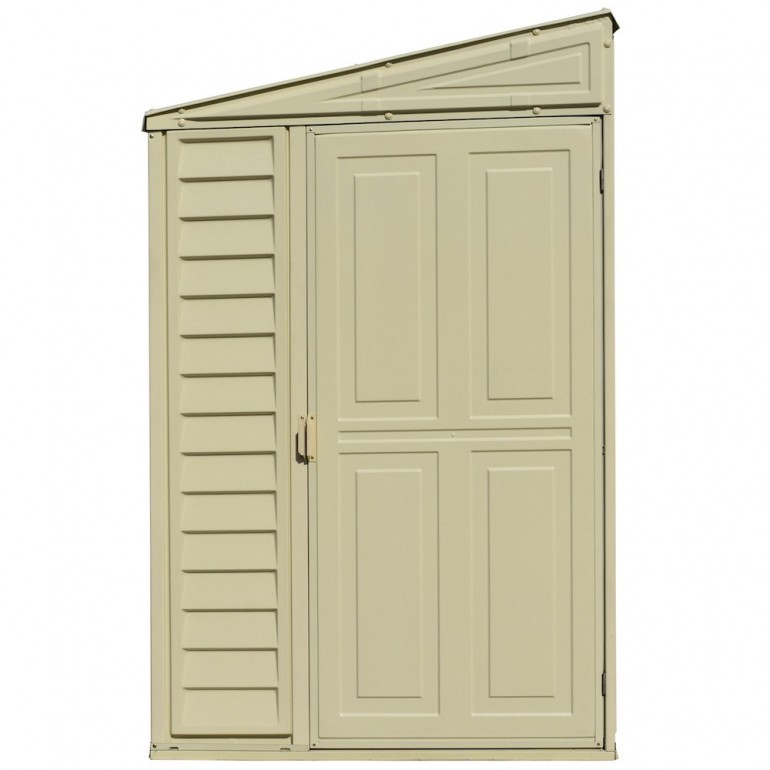 Casetta in PVC SideMate 4'x8' Duramax da giardino e cortile 122 x 240 x 188 cm colore beige/avorio