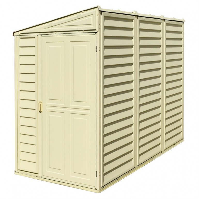 Casetta in PVC SideMate 4'x8' Duramax da giardino e cortile 122 x 240 x 188 cm colore beige/avorio
